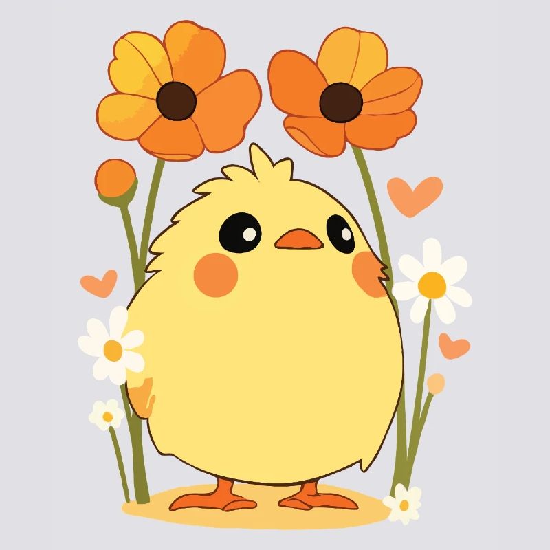 Happy Easter Easter Chick Vintage