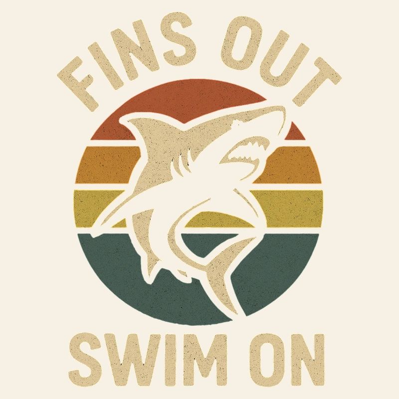 Nageoires déployées – requin au coucher du soleil