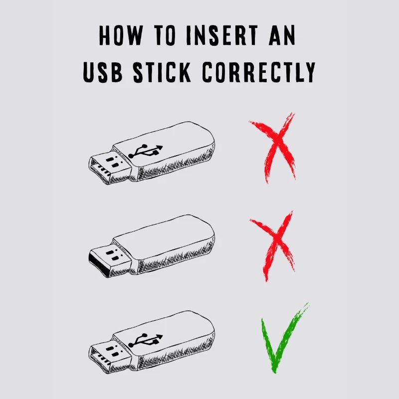 How to insert an usb stick correctly