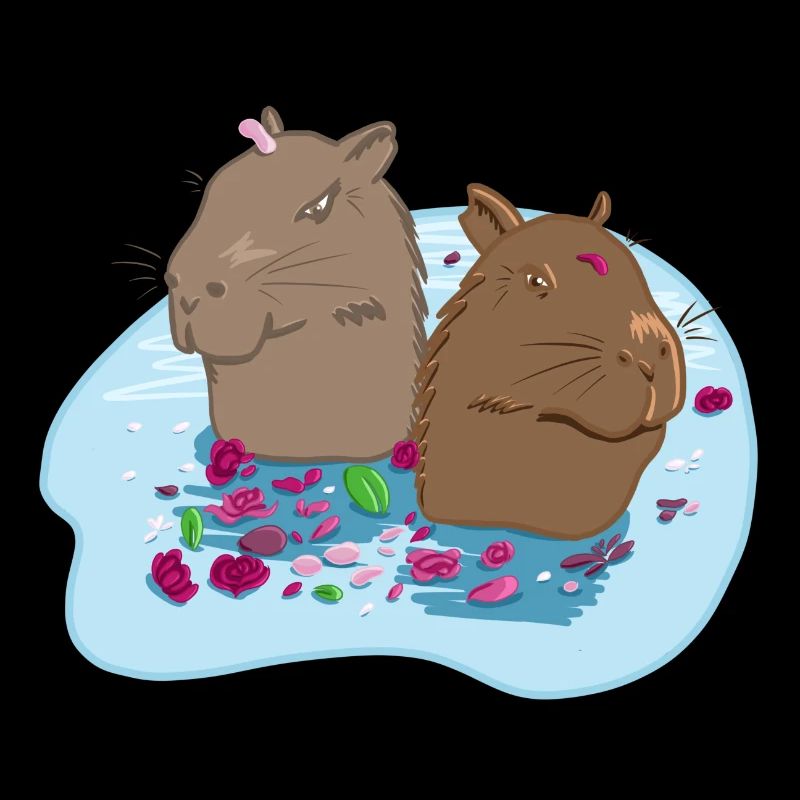 Capybaras verliebt