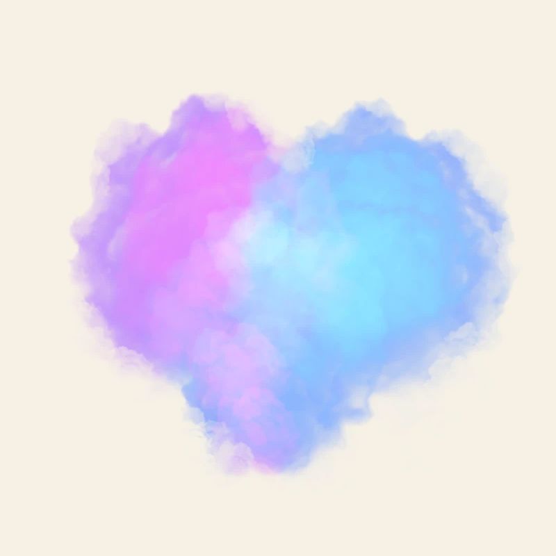 Heart shaped clouds
