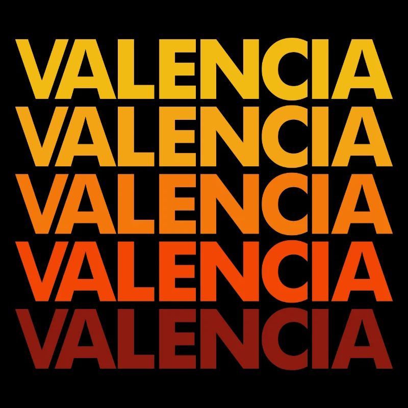 Valencia Gradient Schriftstapel