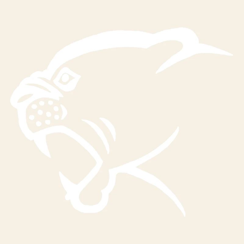 White panther head