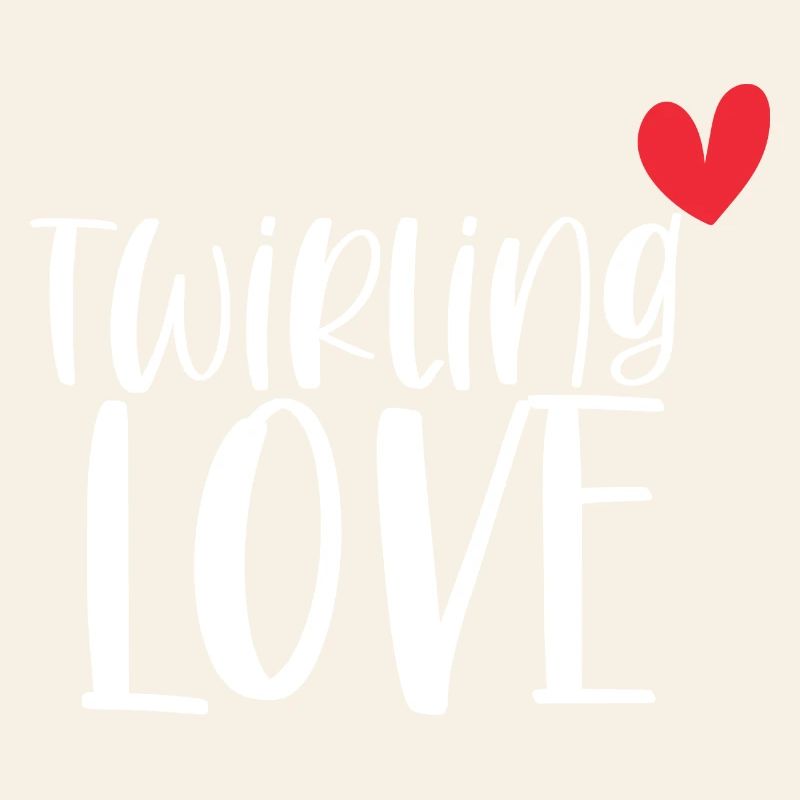 Twirling Love Baton Sport Geschenk