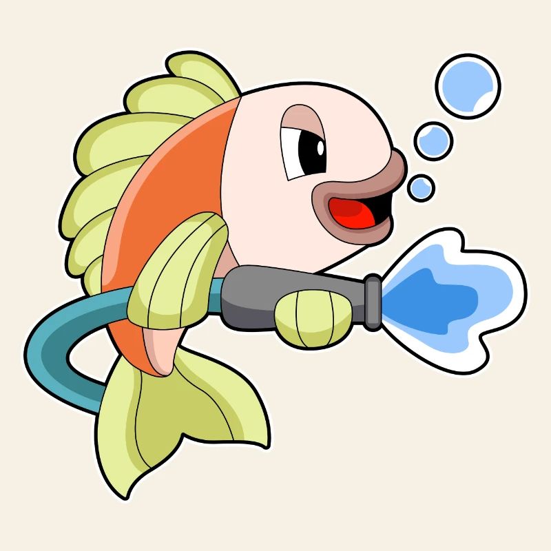 Fish Firefighter Fire Hose Fire Hose Fire Brigade