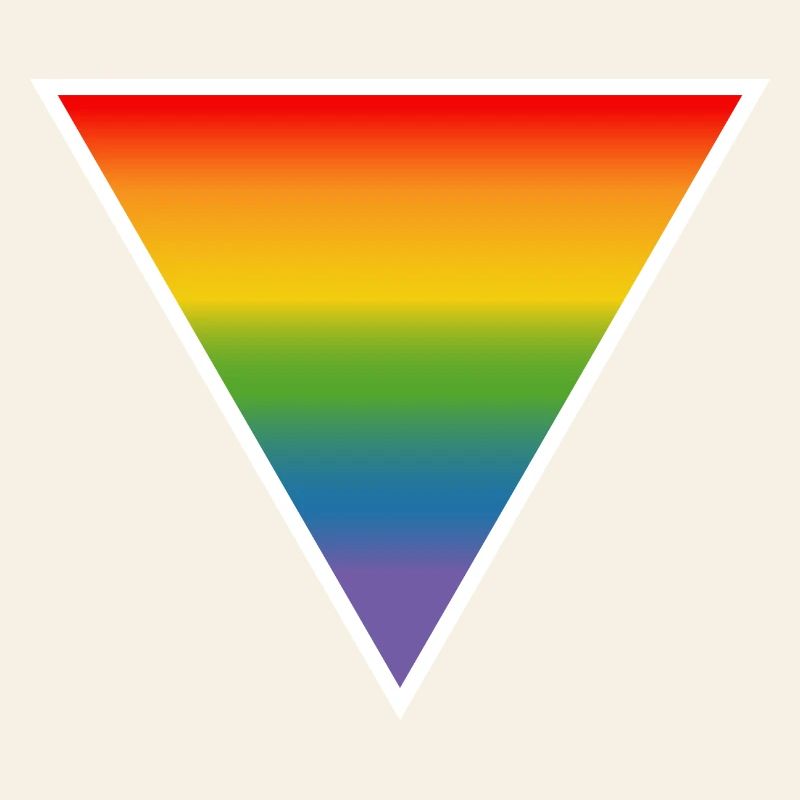 Rainbow LGBTQIA triangle white