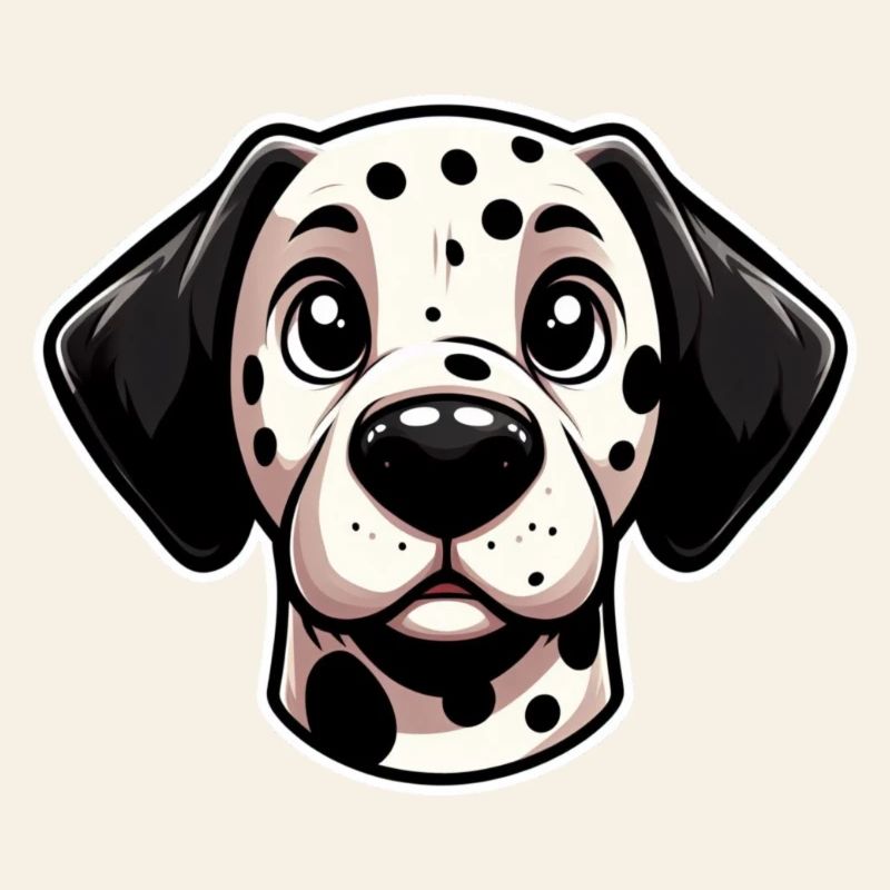 Comic Dalmatiner Kopf Hund