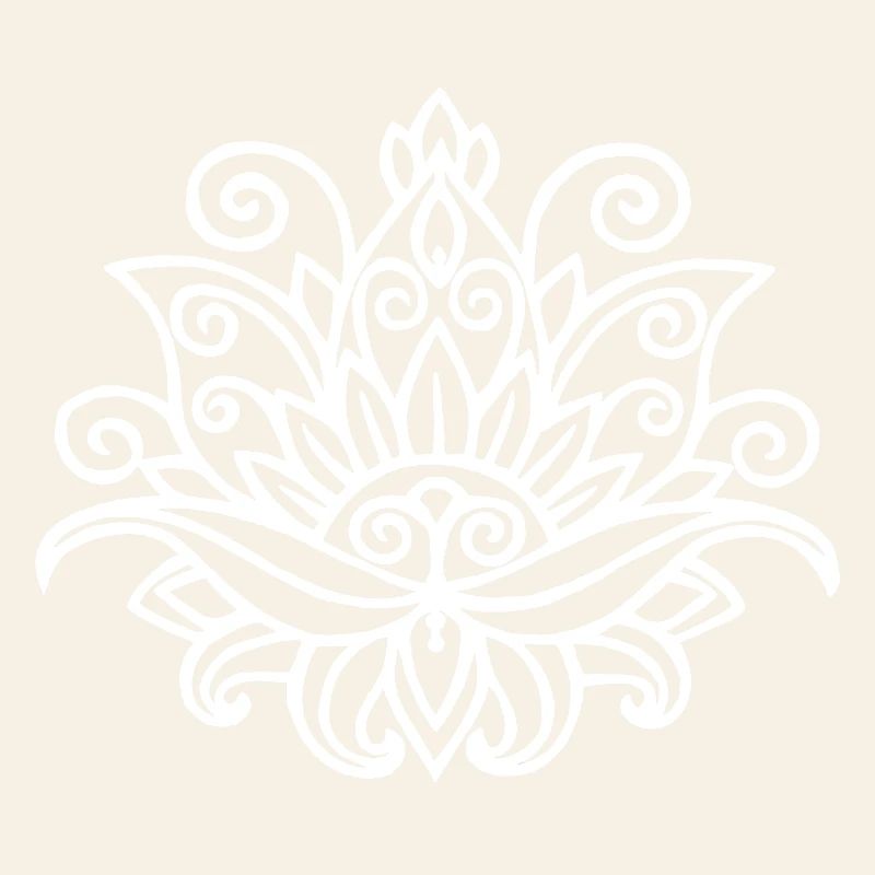 Mandala lotus blanc