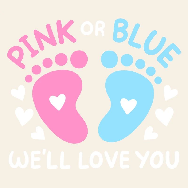 Passend Pink oder Blaue Gender Reveal Party