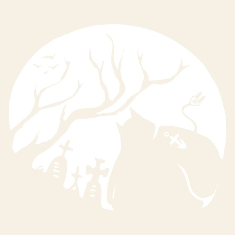 Silhouette d’animal nocturne