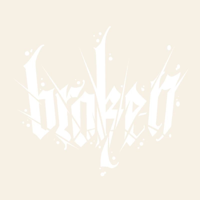 Broken Calligraphy Dark Lettering