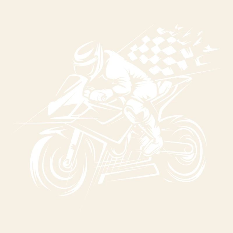 Superbike de course avec drapeau - Motard et course