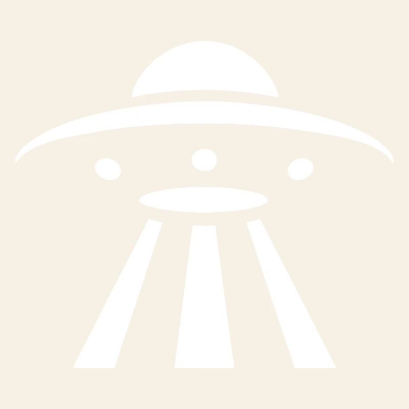 Minimalist UFO Alien Flying Saucer