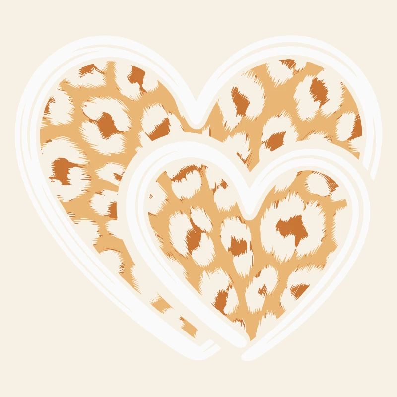 Heart with leopard print