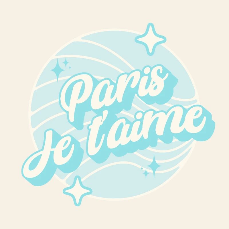 Paris I Love You Pastellblau