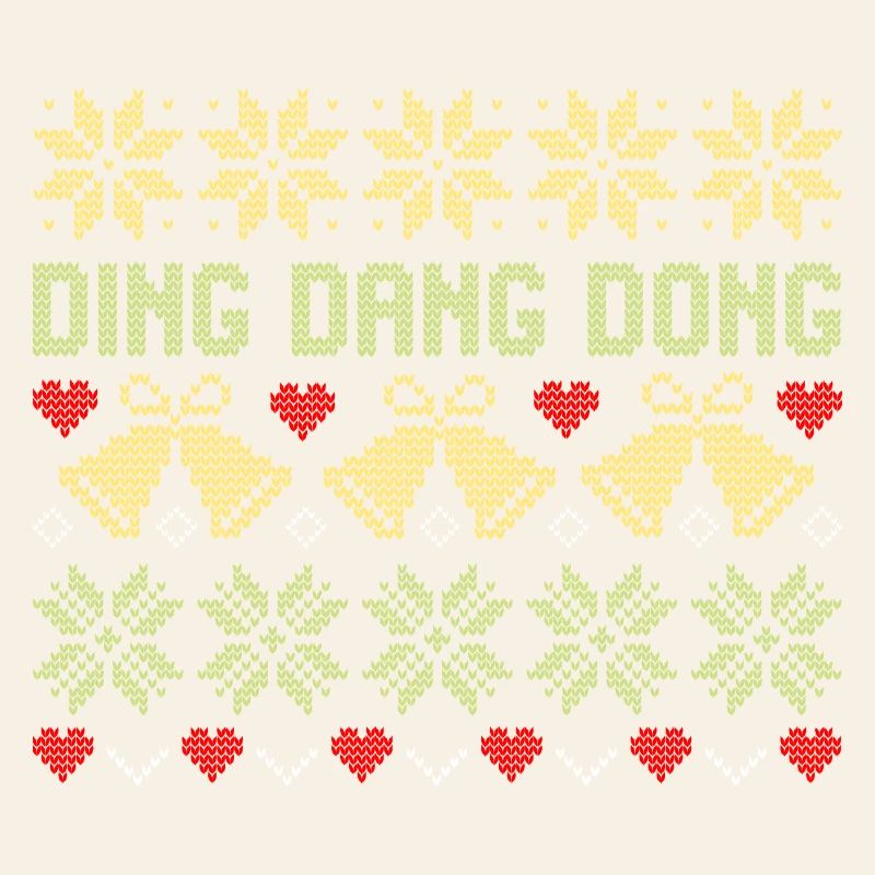Ugly Christmas Sweater Pattern Snowflake Bell