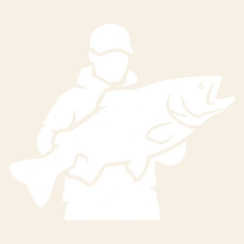 Fierté de pêcheur : silhouette classique de pêcheur