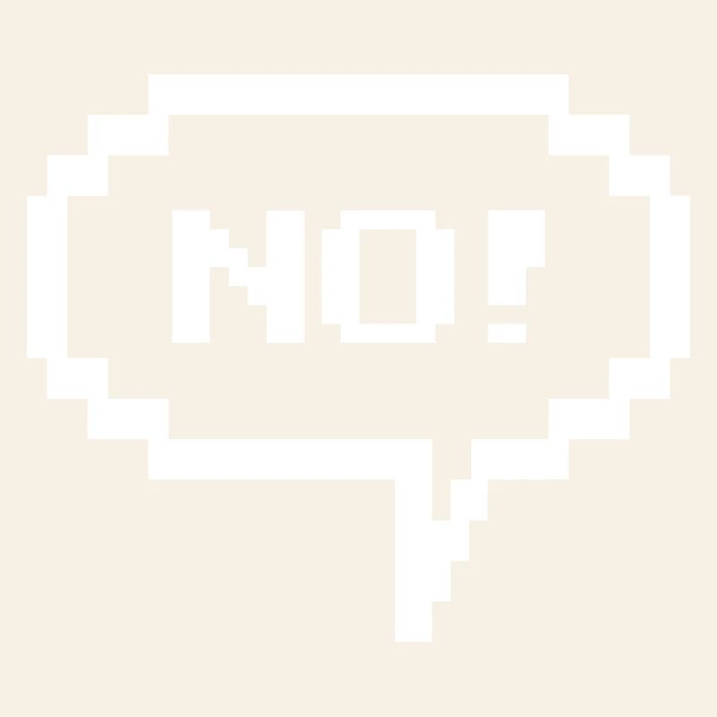 Pixel-Sprechblase "No!"