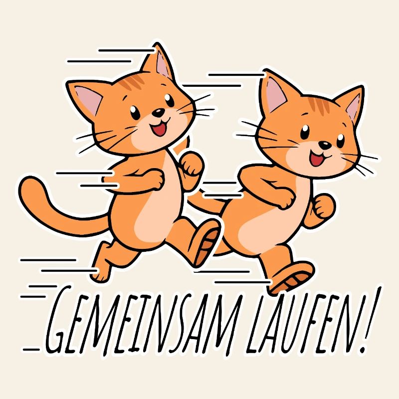 Run together! Cute Cats Running Team!