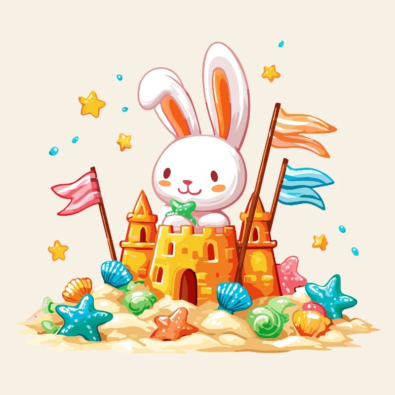 Bunny on the Beach Sandpit