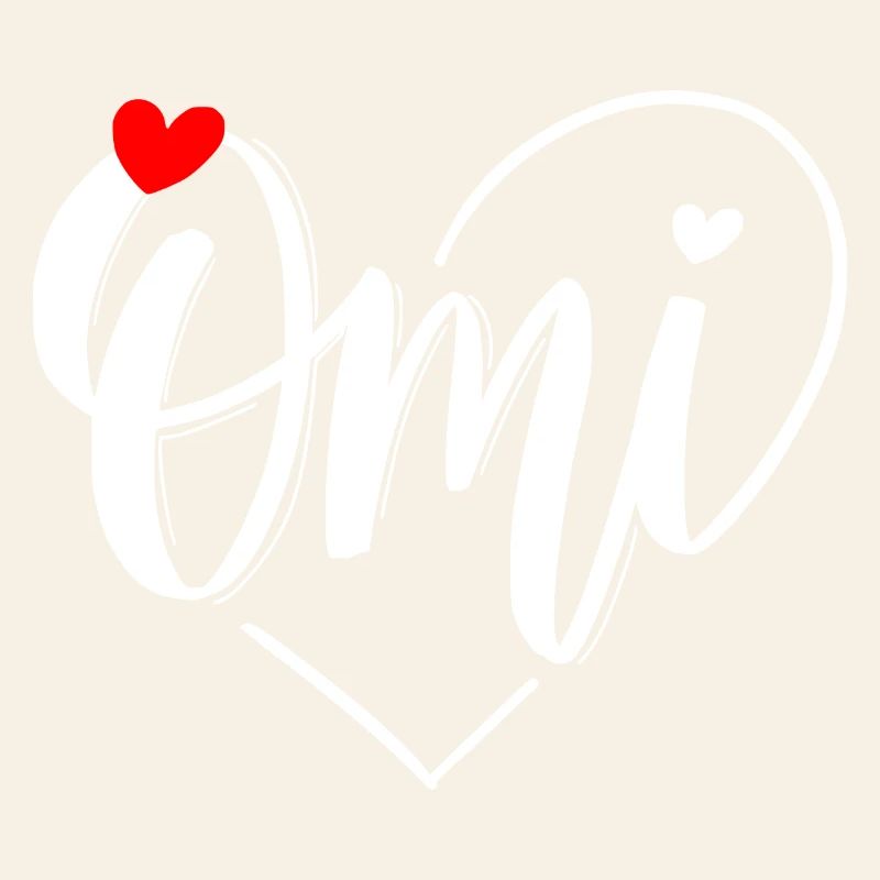 Omi Herzmonogramm mit Liebe