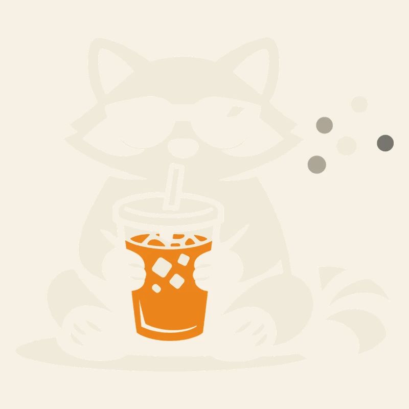 Waschbär Eiskaffee Lustig Geschenk Sommer