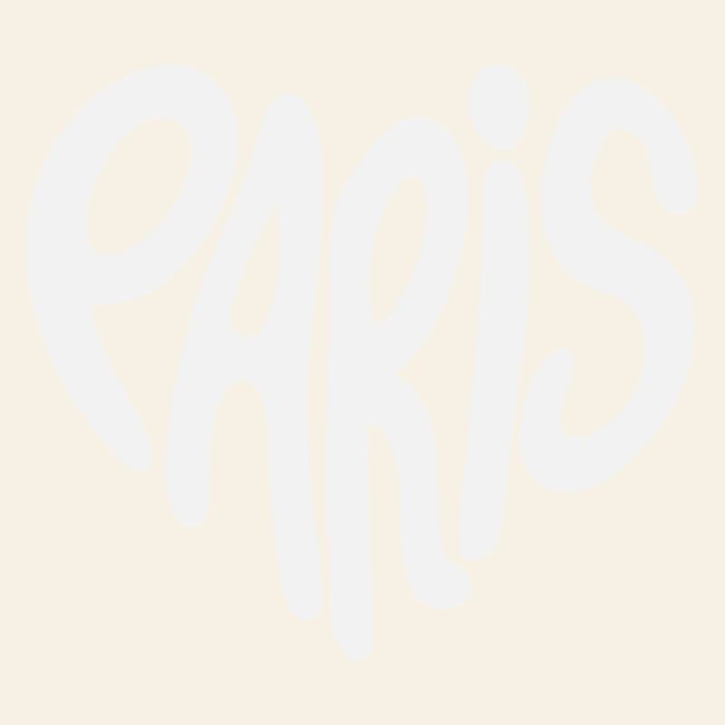 Paris Graffiti-Skript Logo herzförmig