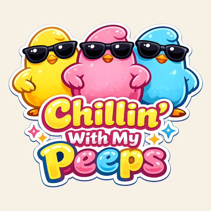 Chillin with my Peeps Happy Easter Easter Chick