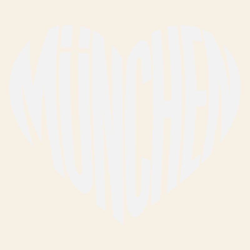 Silhouette de cœur de Munich - Variable de couleur du design