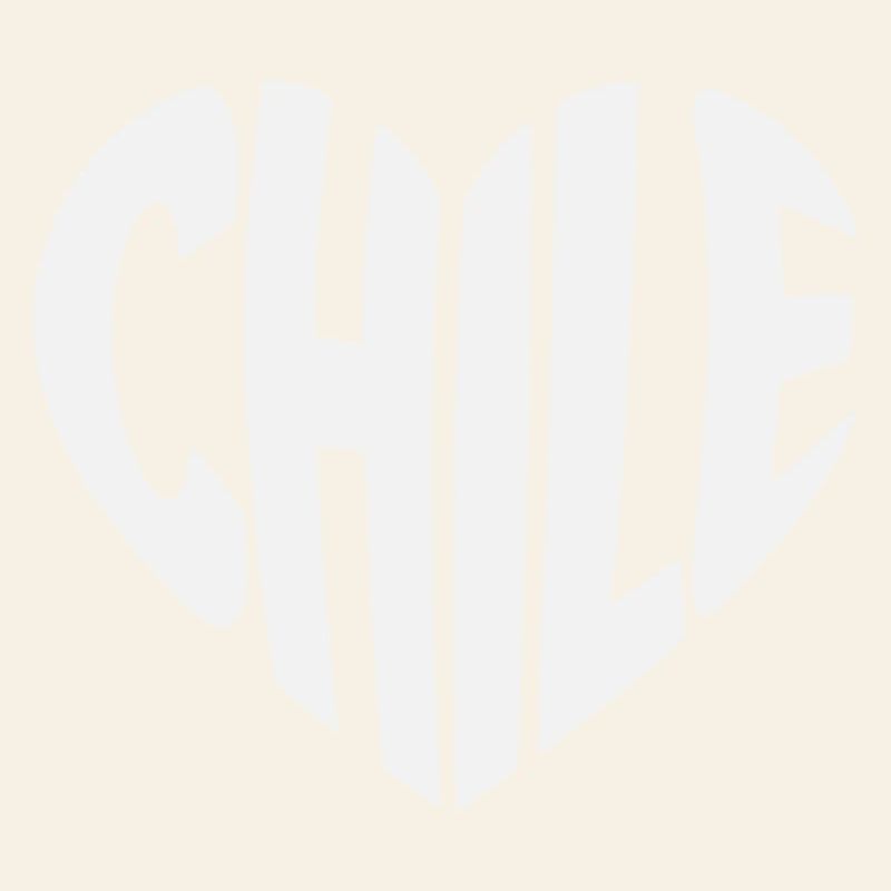 Chile Herz Typografie Design