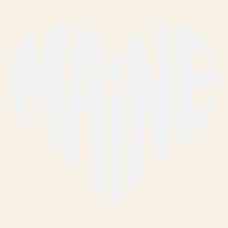 Maine Herz Typo-Design