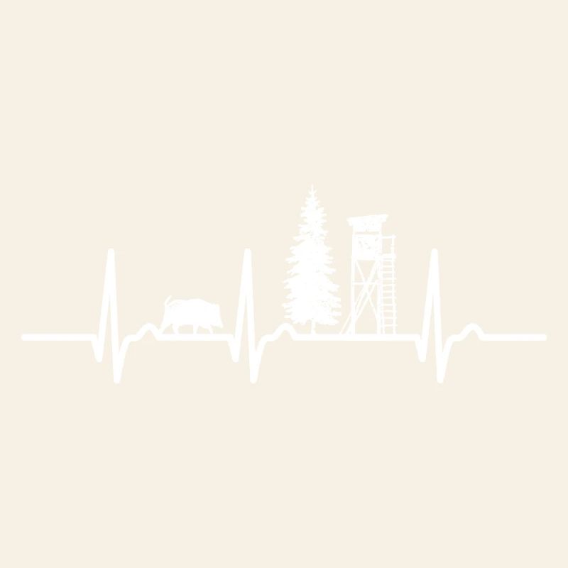 ECG curve - heart curve - pulse - hunting - hunter