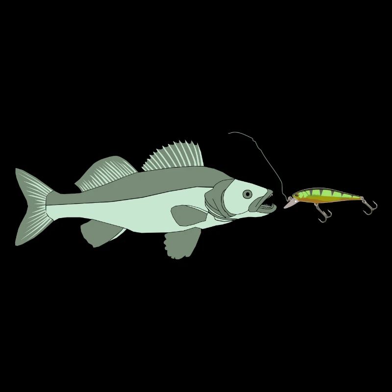 Zander jagt Kunstköder