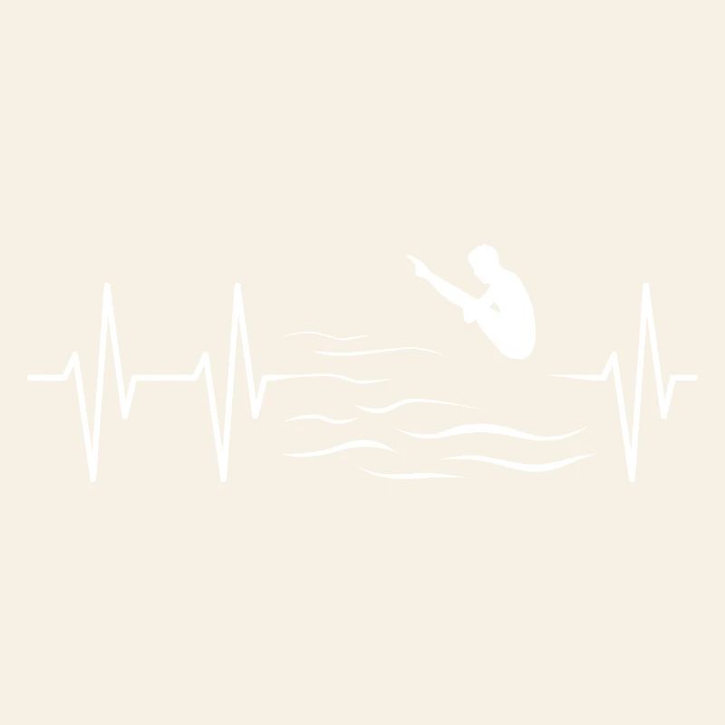 Pulse Diving Diver Cliff Jumping ECG Icon