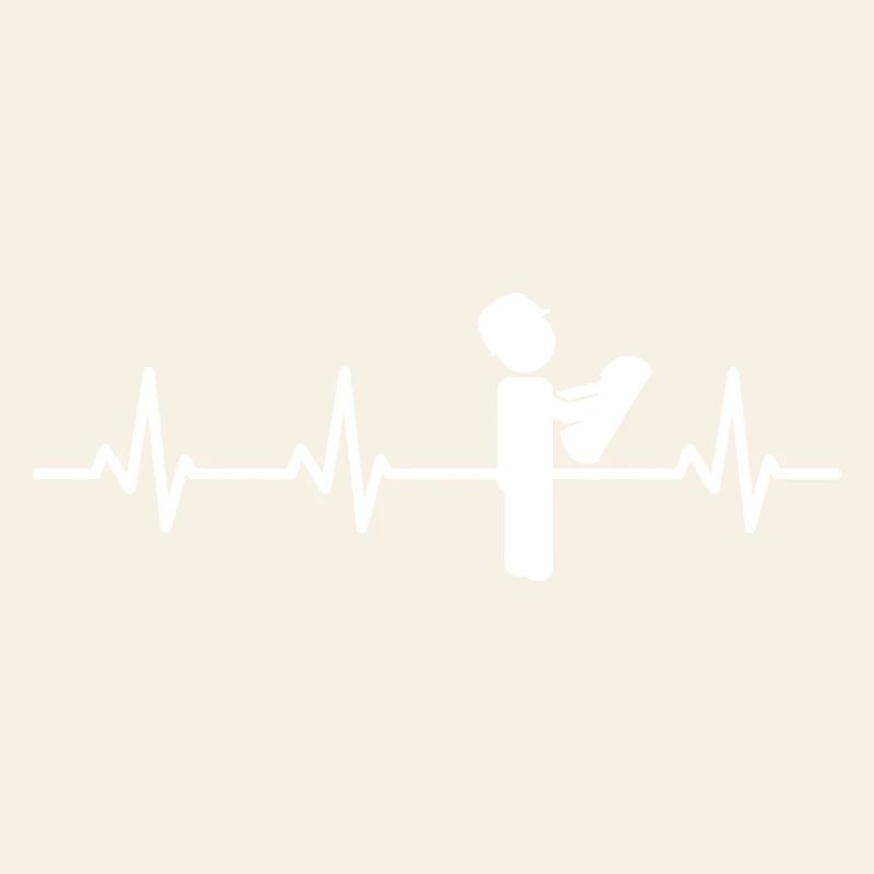 Architect Stick Figure Heartbeat
