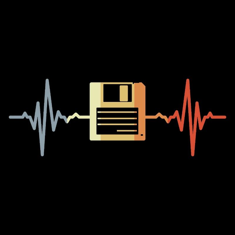 Retro Floppy Disk ECG