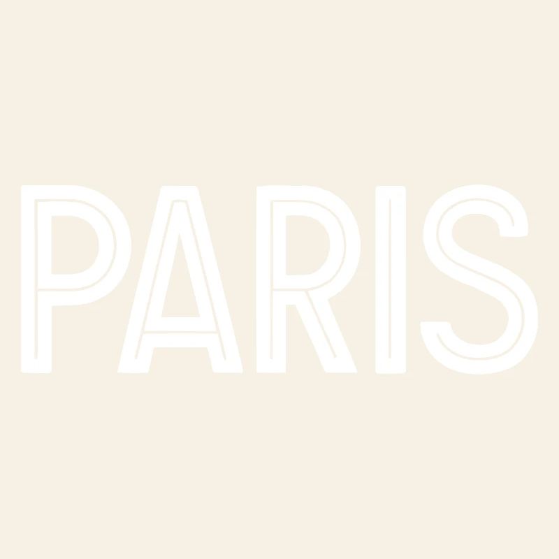 Paris White Geometric Typography