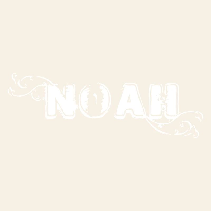 NOAH lettering decorated with vectorgraphic