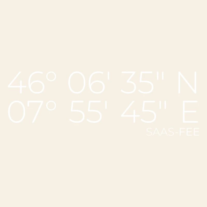 Coordinates Saas-Fee