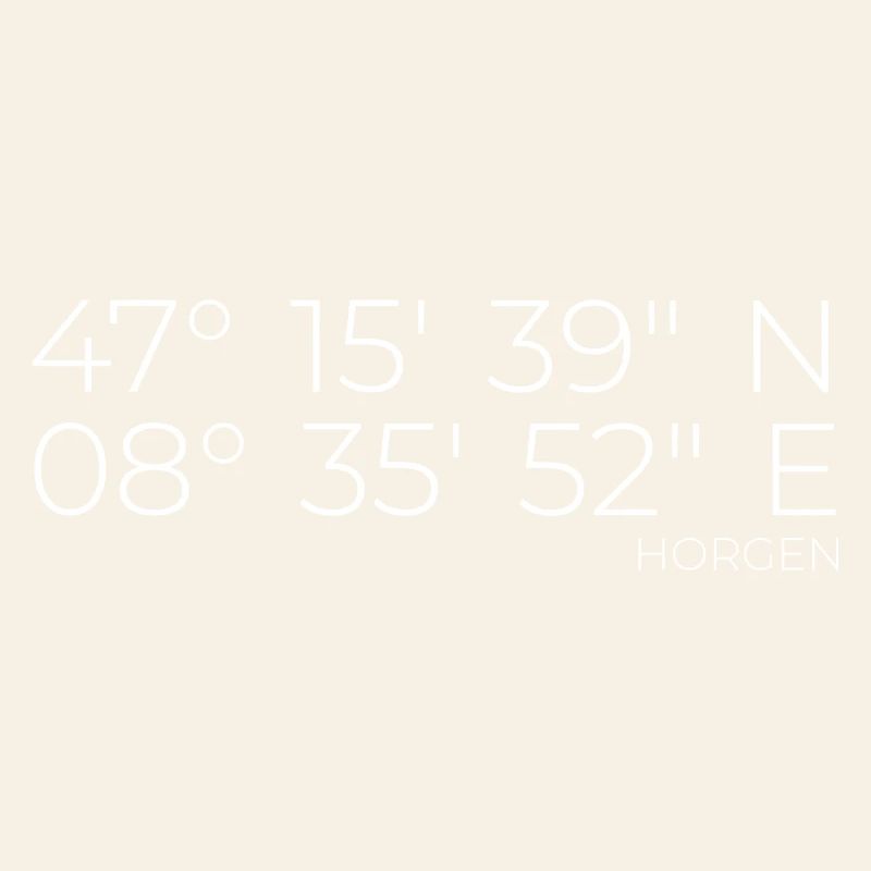 Coordinates Horgen Zurich