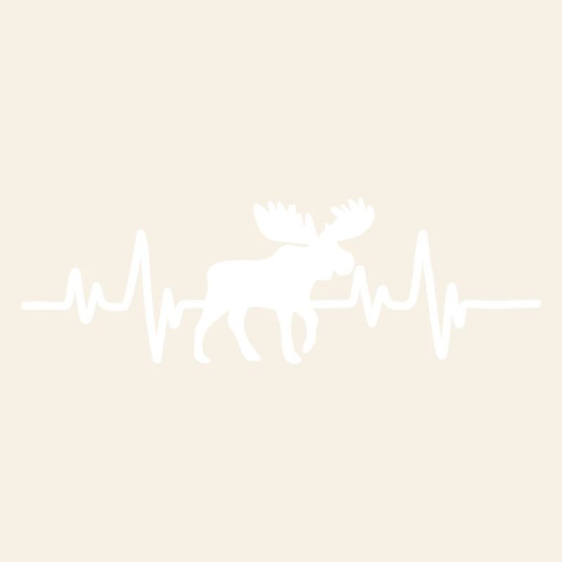Moose Heartbeat Silhouette