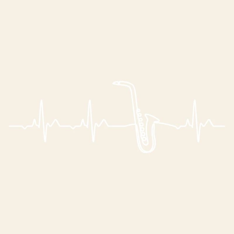 Saxophone Heartbeat Marching Band Gift
