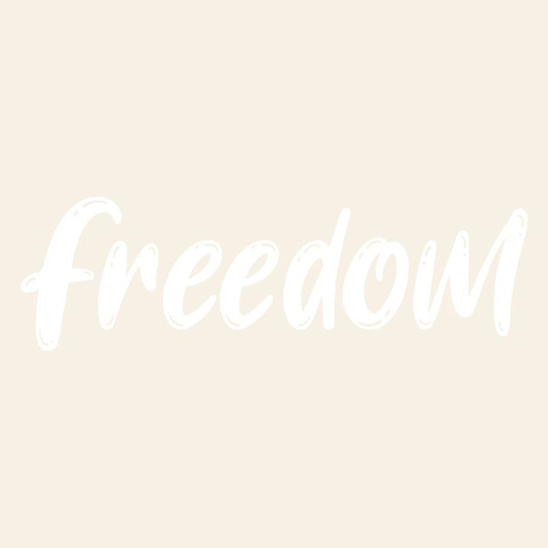 Freedom Brush Script Monochrome Statement