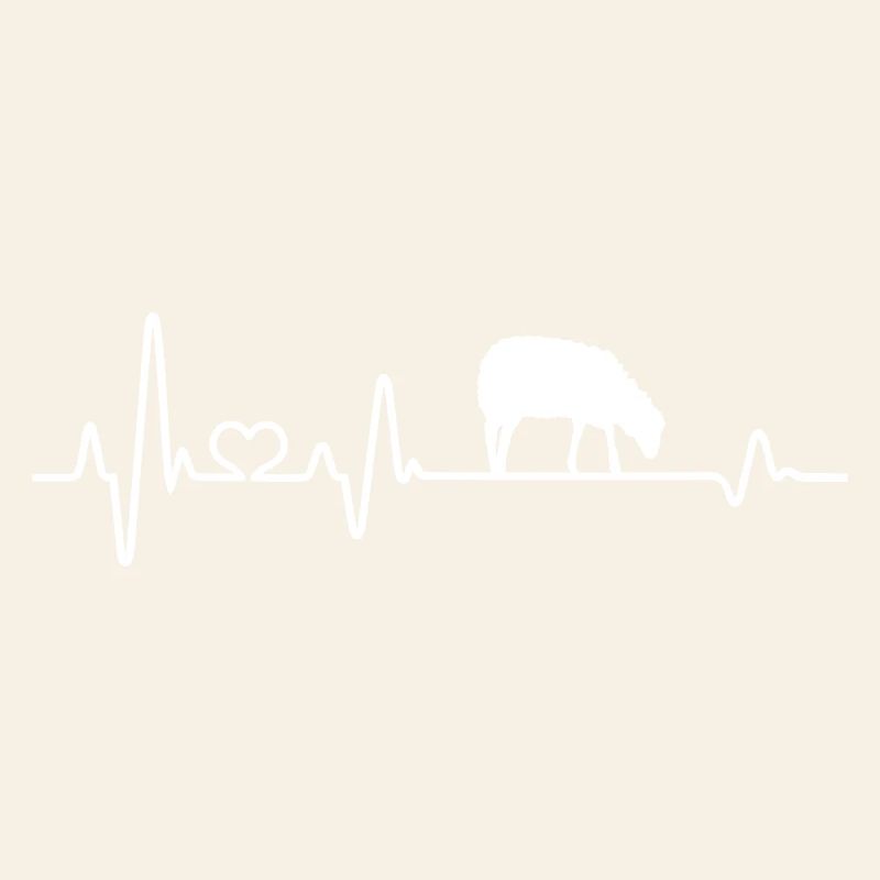 Sheep Heartbeat Lamb Shepherd Gift
