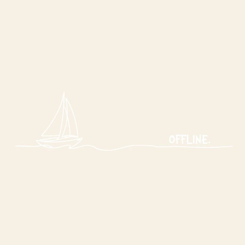 offline. Sailing Minimalist Oneline Graphic