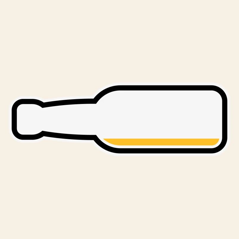 Bouteille de bière vide (Symbole bière bière / 3C)