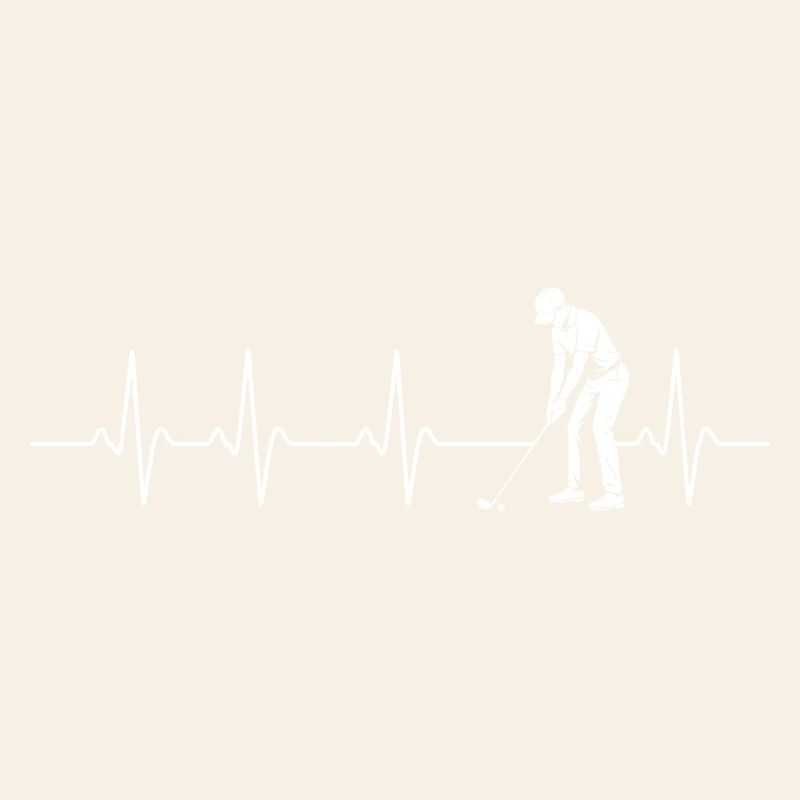 Golf Heartbeat Pulse Fairway Lover