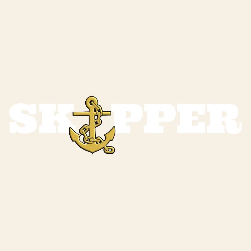 Skipper, Sailor, Seemann mit Anker