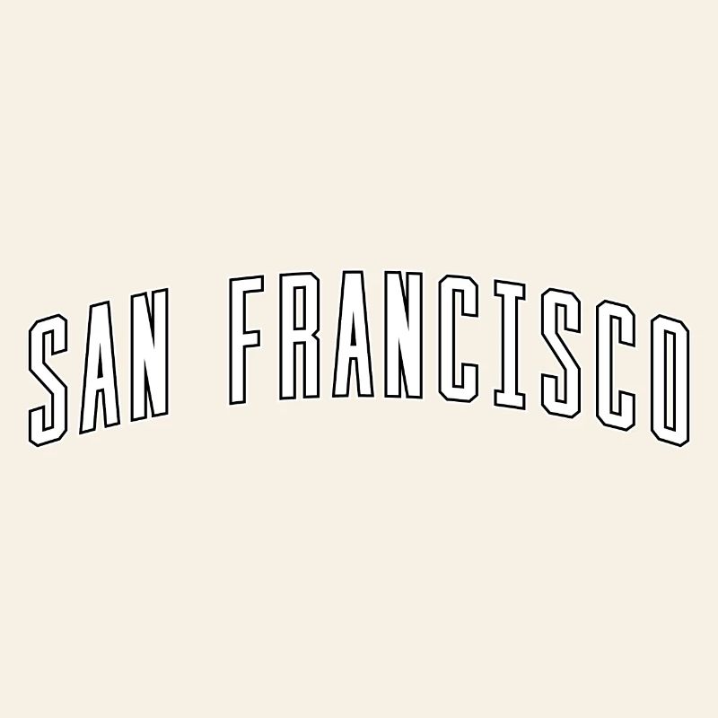 San Francisco Bogen-Schrift Design