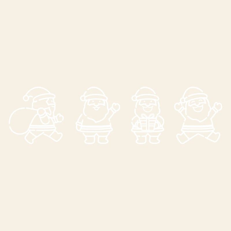 Dessin au trait du Père Noël Quartet